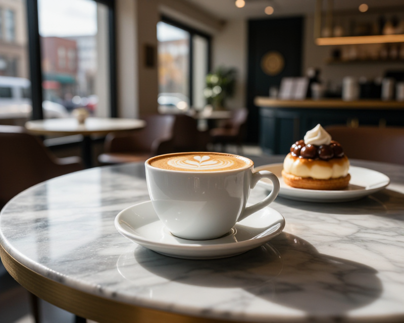 Premium Coffee and Dessert in US Cafe