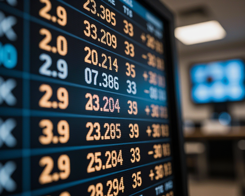 Financial Market Exchange Rate Display