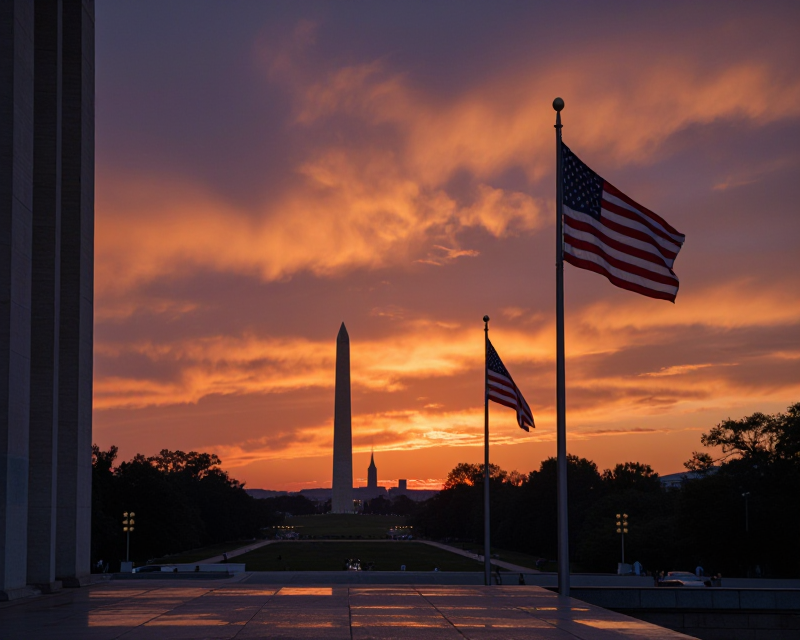 Symbolic US Independence Day Atmosphere