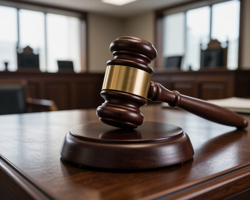 Courtroom Gavel and Legal Documents