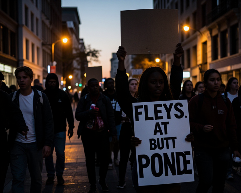 Political Protest Atmosphere